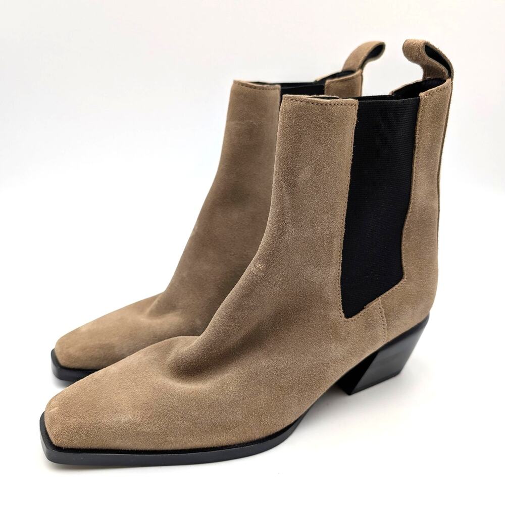 Rag & Bone Joni Chelsea Ankle Boots Squared Toe Women's Beige Size US6 EU36
